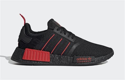 adidas nmd r1 grau schwarz rot|Adidas NMD r1 black men's.